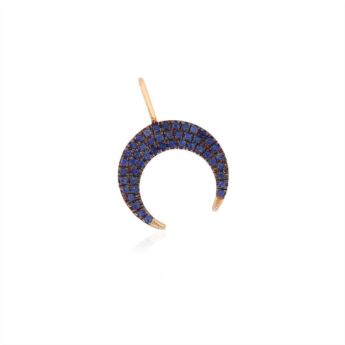 The Lovery blue sapphire crescent horn charm