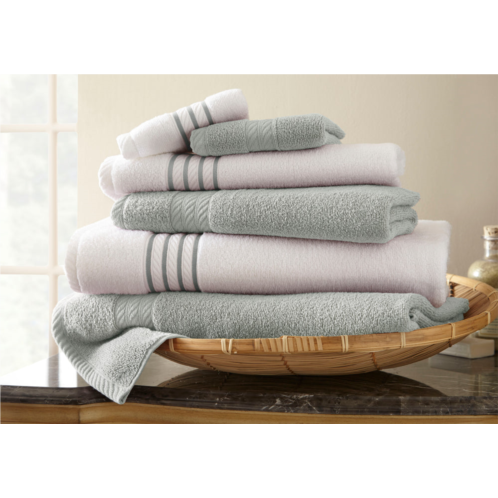 Modern Threads 6-piece quick dry stripe towel set