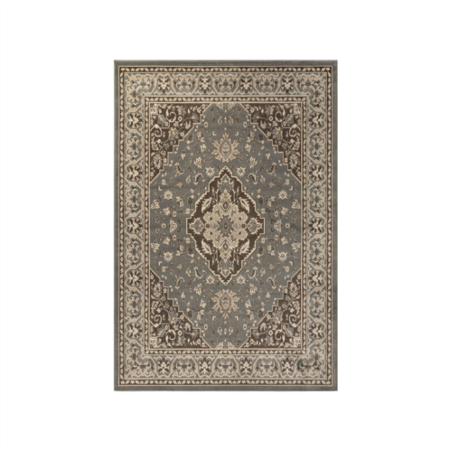 Superior traditional vintage floral medallion polypropylene indoor area rug or runner
