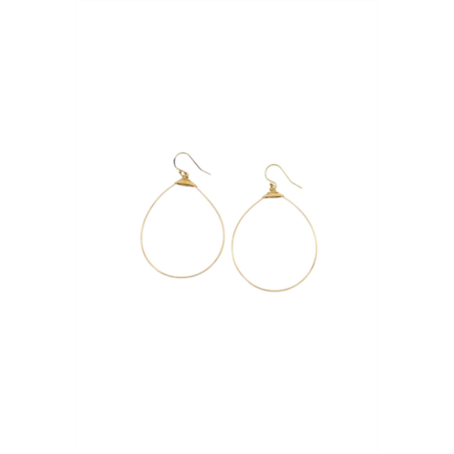 A Blonde and Her Bag large featherweight demi fine hoop earring in gold with gold wrap