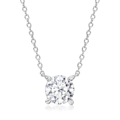 Ross-Simons lab-grown diamond solitaire necklace in sterling silver