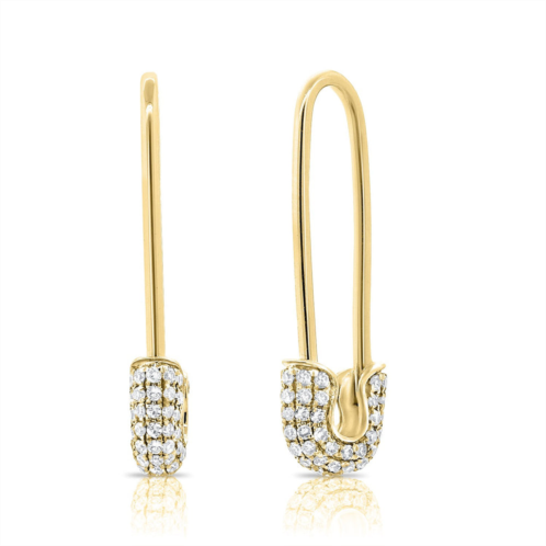 Sabrina Designs 14k gold & diamond safety pin earrings