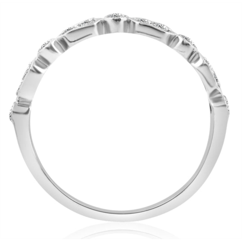Pompeii3 1/8 cttw diamond wedding ring womens stackable anniversary band 14k white gold