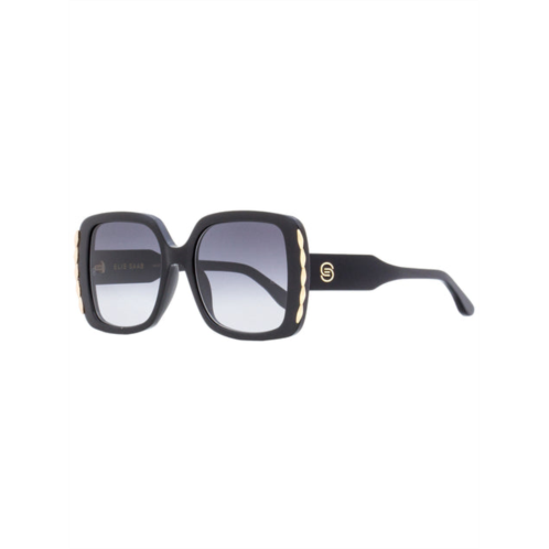 Elie Saab womens square sunglasses es015/s 8079o black/gold 54mm