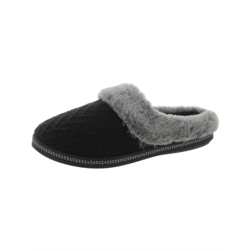 Skechers cozy campfire home essential womens faux fur slip on slide slippers