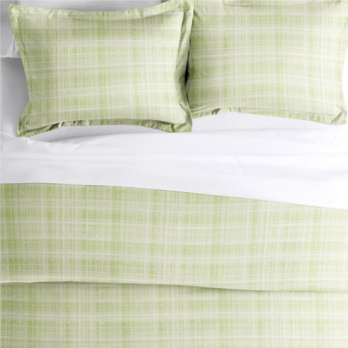 Ienjoy Home polka dot moss pattern duvet cover set ultra soft microfiber bedding