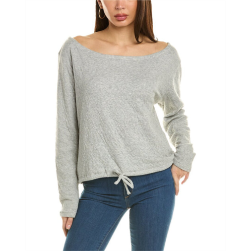 Sol Angeles crinkle off-shoulder sweatshirt