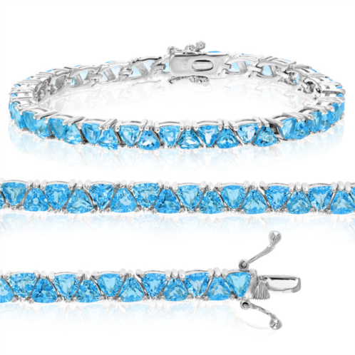 Vir Jewels sterling silver blue topaz bracelet (11 ct)
