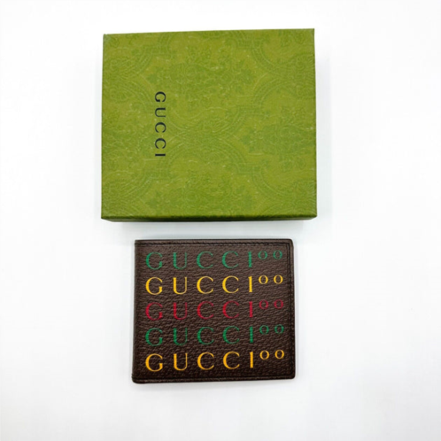 Gucci 100 centennial mens leather bifold wallet