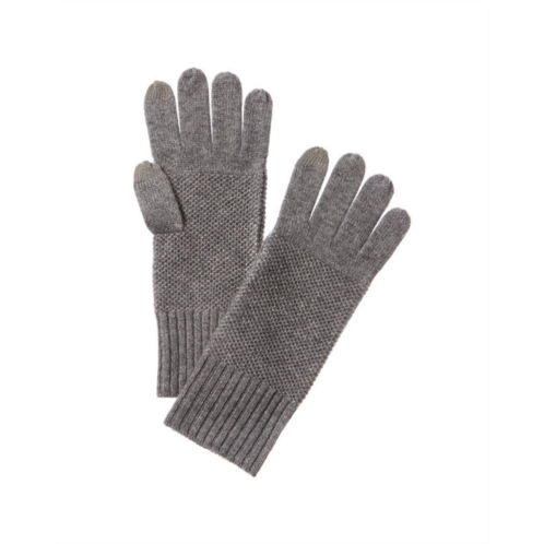 Forte Cashmere luxe textured cashmere gloves