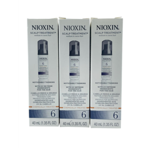 Nioxin scalp treatment 6 chemically treated hair 1.35 oz set of 3