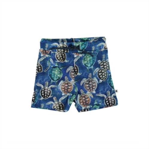 Molo blue turtle print shorts