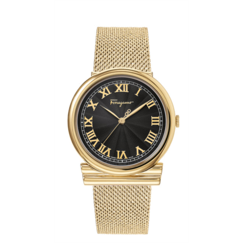 Salvatore Ferragamo ferragamo womens 34mm black quartz watch