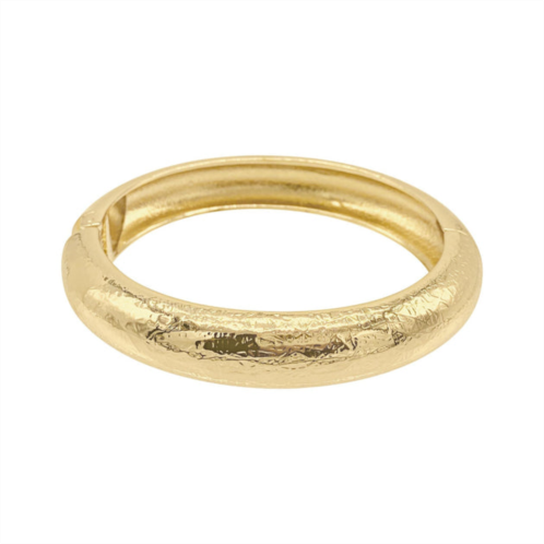 Adornia texturized gold bangle