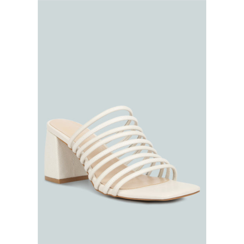 Rag & Co fairleigh off white strappy slip on sandals