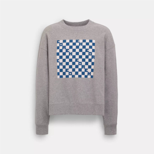 Coach Outlet checkerboard crewneck sweatshirt