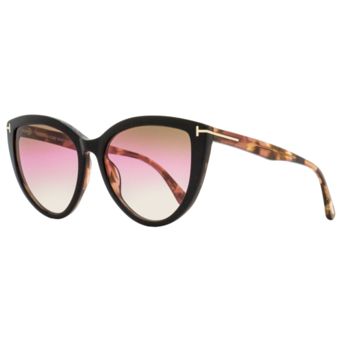Tom Ford womens cat eye sunglasses tf915 isabella-02 05f black/rose havana 56mm