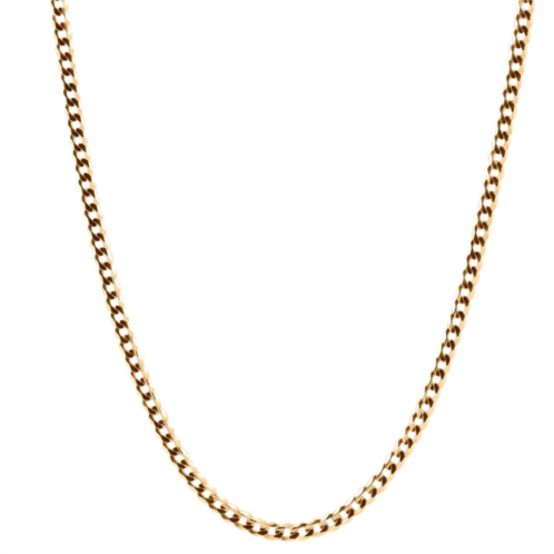 Pompeii3 14k yellow gold 24 cuban link chain mens necklace 3mm wide