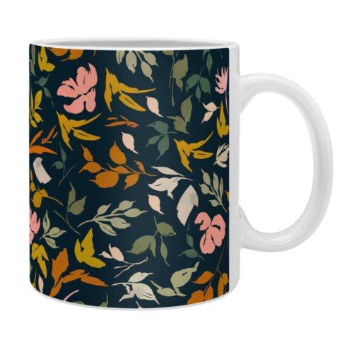 Deny Designs marta barragan camarasa wild leaves nature dark coffee mug