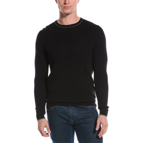 Qi cashmere contrast trim cashmere sweater