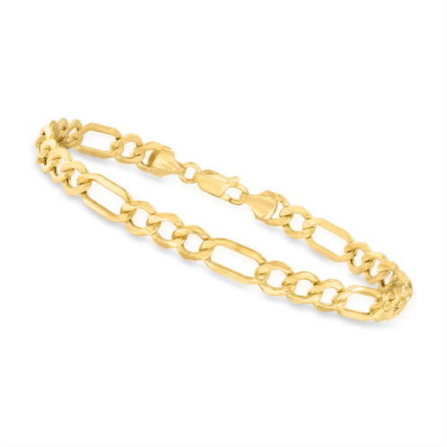 Canaria Fine Jewelry canaria mens 6.5mm 10kt yellow gold figaro-link bracelet