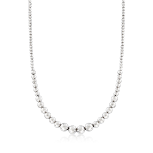 Ross-Simons italian 4-10mm sterling silver graduated bead necklace
