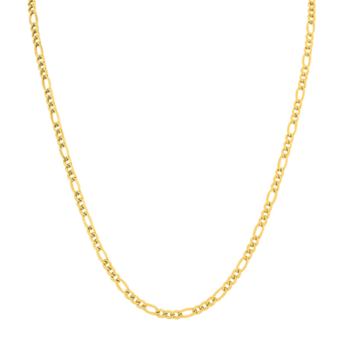 Monary 14k yellow gold filled 3.5mm figaro chain with lobster clasp - 22 inch