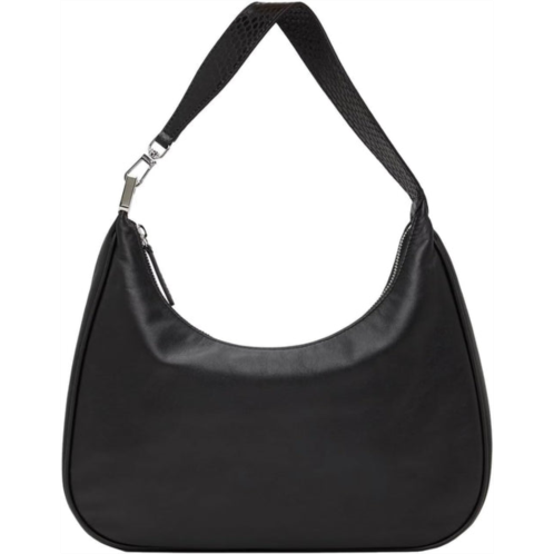 Staud womens black sylvie leather shoulder handbag