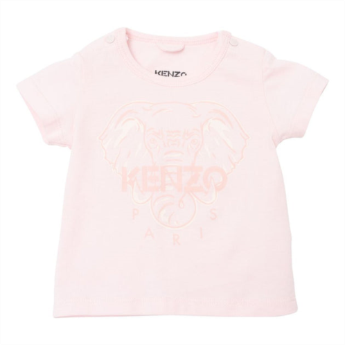 KENZO pink elephant logo t-shirt