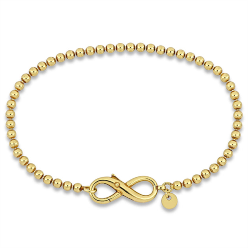 Mimi & Max ball link bracelet w/ infinity clasp in yellow silver - 7.5 in.
