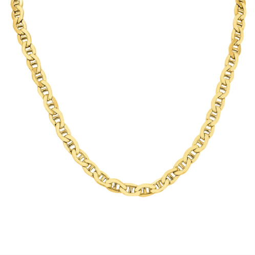 Monary 14k yellow gold filled 7.4mm mariner link chain with lobster clasp - 20 inch