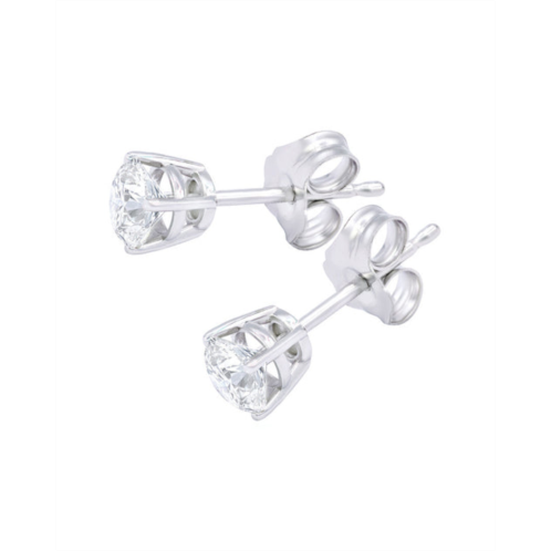 Diana M. 14kt white gold studs weighing 0.40 cts tw