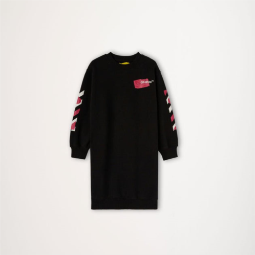 OFF WHITE black shape sweat dress