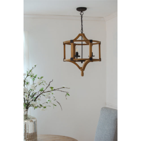 Simplie Fun 3 - light wood drum chandelier