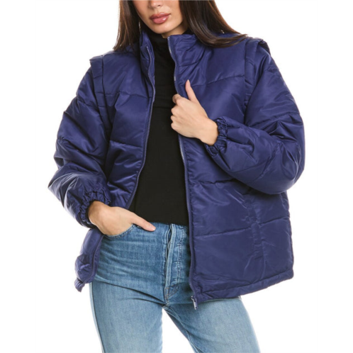 WeWoreWhat zip-off sleeve puffer coat