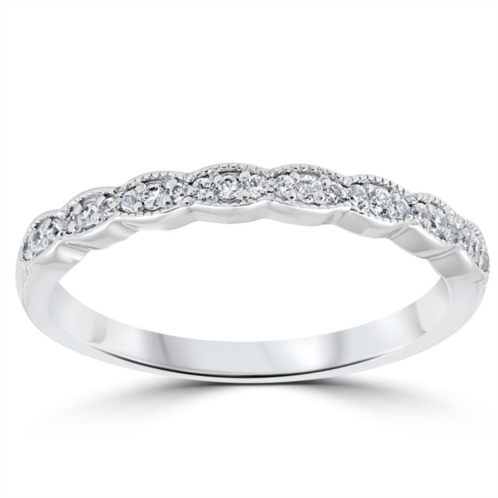 Pompeii3 1/5 cttw diamond stackable womens wedding ring platinum