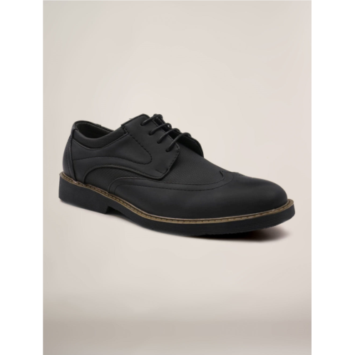 Members Only mens wingtip oxford faux leather shoes