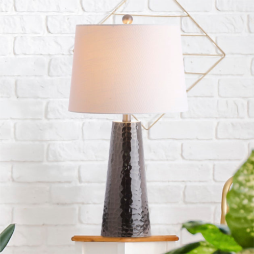 JONATHAN Y wells 26 hammered metal led table lamp