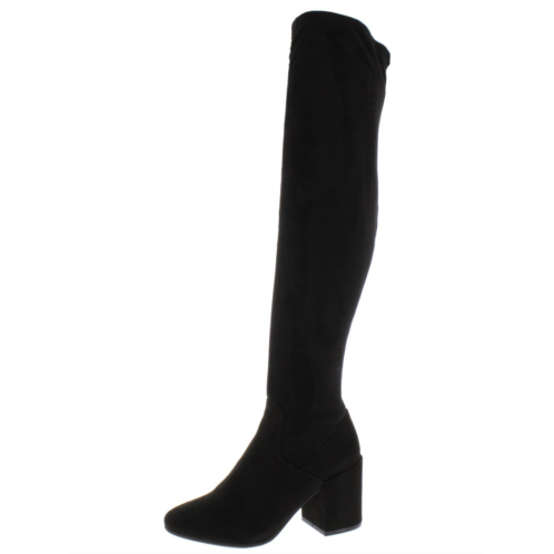 Bar III gabrie womens faux leather round toe over-the-knee boots
