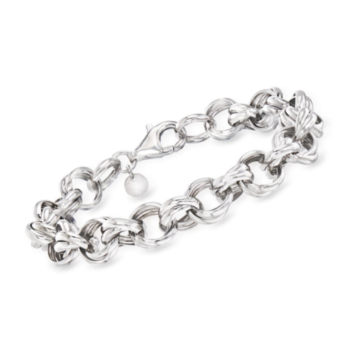 Ross-Simons italian sterling silver rolo link chain bracelet