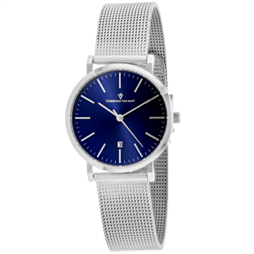 Christian Van Sant womens blue dial watch