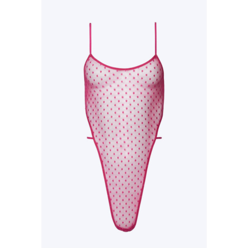 ONLY HEARTS coucou lola minimal bodysuit in pink orchid