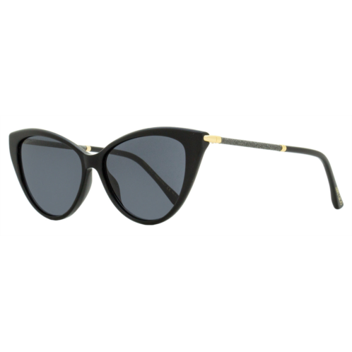 Jimmy Choo womens cat eye sunglasses val 807ir black/gold 57mm