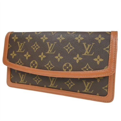 Louis Vuitton pochette dame canvas clutch bag (pre-owned)