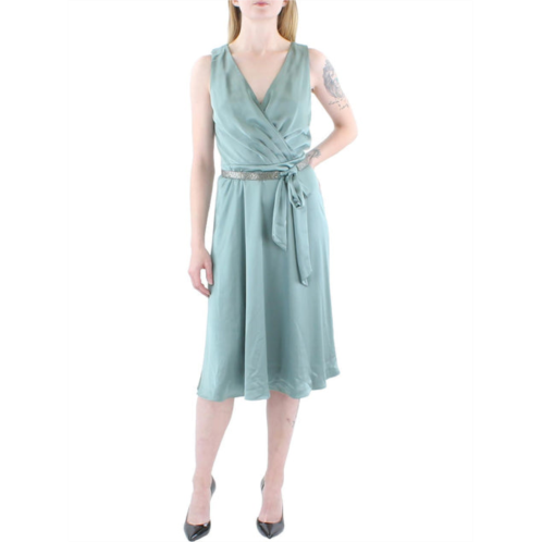 POLO Ralph Lauren womens midi v-neck cocktail and party dress
