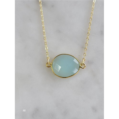 A Blonde and Her Bag mrs. parker necklace in chalcedony