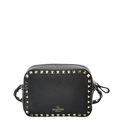 Valentino rockstud grainy leather camera bag