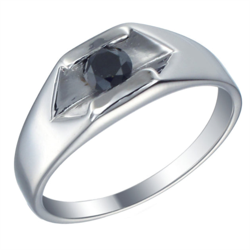 Vir Jewels 2/5 cttw mens black diamond engagement ring round cut