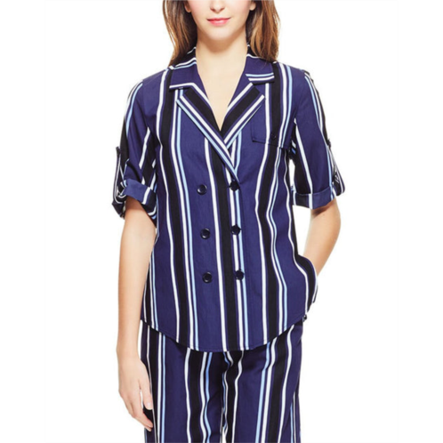 Pearl by Lela Rose striped camp shirt