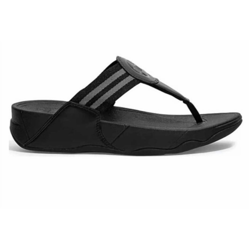 Fitflop walk star -webbing toe-post sandals in black